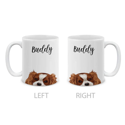 MUGBREW Personalized Coffee Mug with Your Name or Text, Customized Gifts For Christmas Birthday Anniversary, Ceramic 11 OZ Coffee Mug Tea Cup - Cavalier King Charles Spaniels Dog