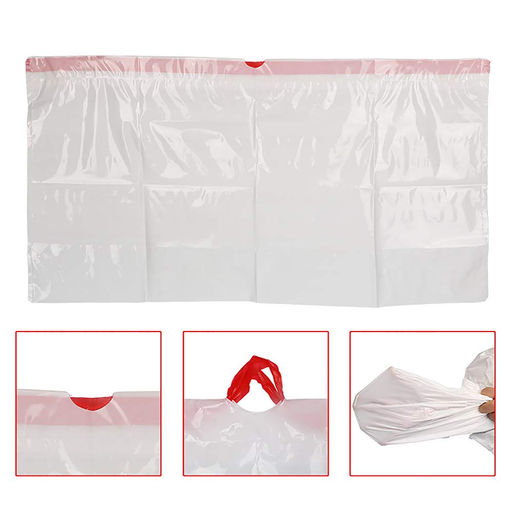 BILIEASY Cat Litter Box Liners large with Drawstrings 10 Pack Scratch Resistant Bags for Medium and Large Litter Box (M, WHITE)