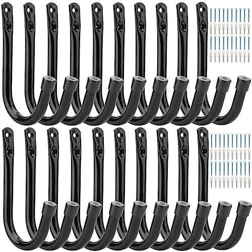 Garage Hook, 20Pcs Wall Mount Utility Hooks, 3.5Inch Heavy Duty Storage J Hanger