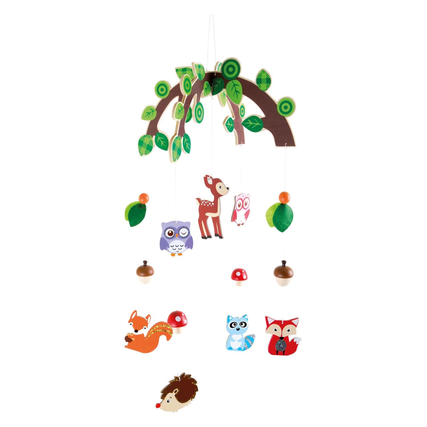 Small Foot Forest Animal Mobile, Wood, Multi-Colour, 66 x 29 x 29 cm