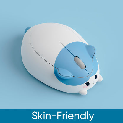 Akko Cat Theme Wireless Gaming Mouse, 2.4G GHz with a USB Receiver, Cute Optical Cordless Cartoon Mice for Computer/Laptop/Desktop/PC, Compatible with Mac/Win (Gray Mimo)