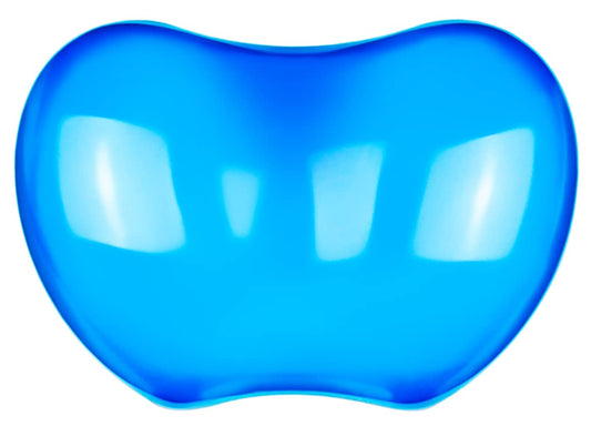 JIKIOU Silicone Gel Wrist Rest Cushion Heart-Shaped Translucence Ergonomic Mouse Pad Cool Hand Pillow Effectively Reduce Wrist Fatigue Pain, Blue, 4.8x3.2inch