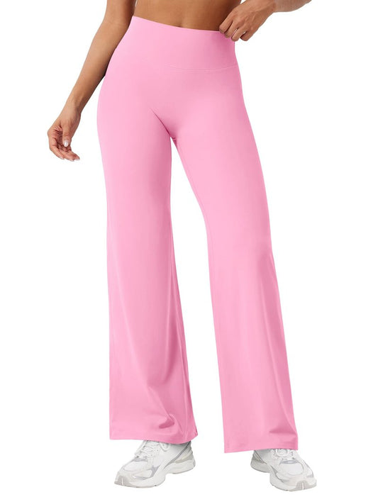 YEOREO Workout Leggings Womens No Front Seam Straight Leggings 29" High Waist Buttery Eddiy Gym Yoga Pants Bubblegum Pink XS
