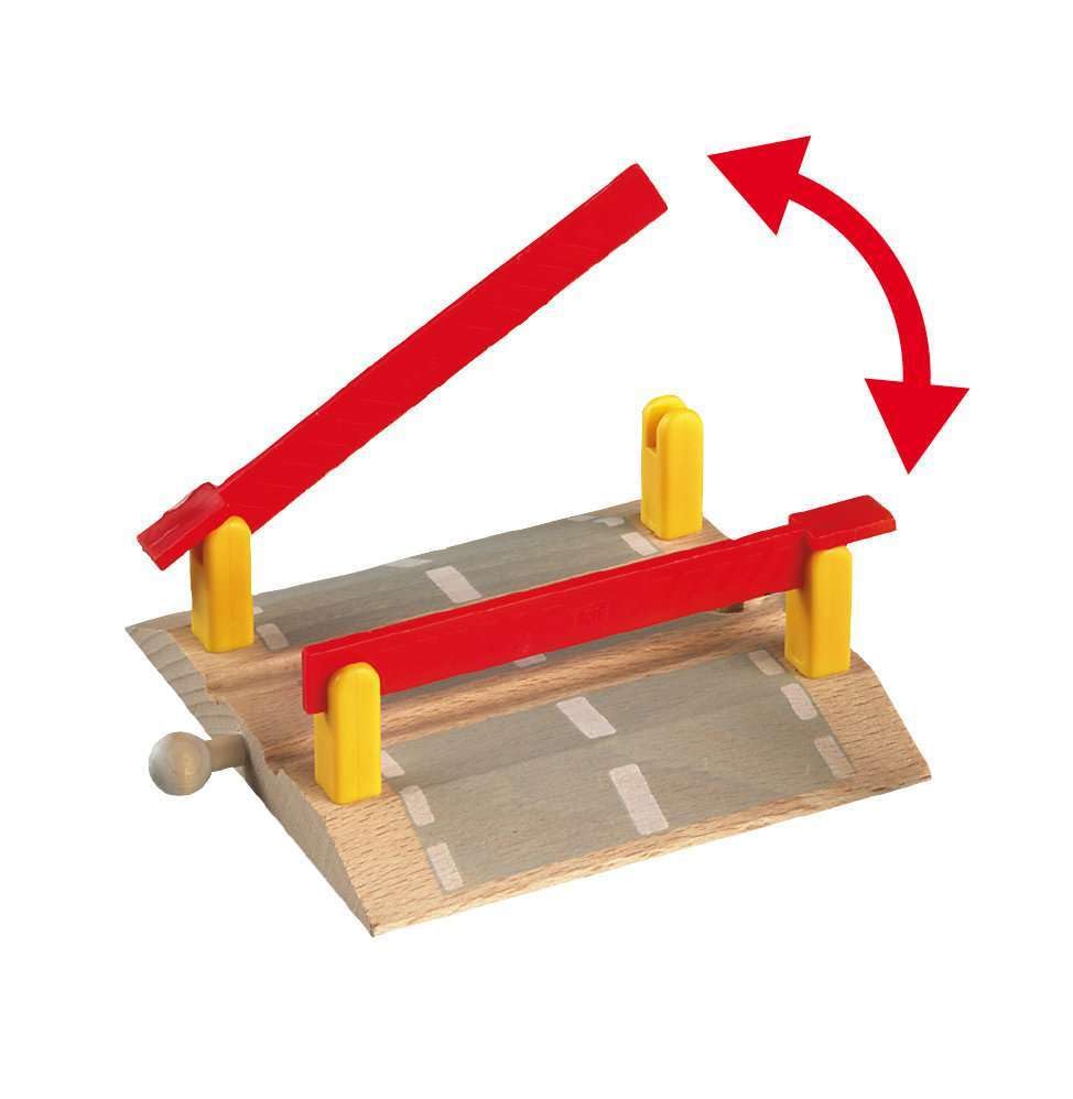 BRIO World Railway Crossing for Kids Age 3 Years Up - Wooden Train Accessories and Add Ons