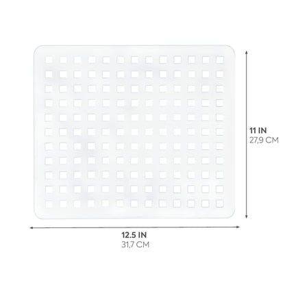 InterDesign Basic Dish Drainer, Medium Sink Accessories That Protect and Add Functionality, Made of PVC Plastic, Clear