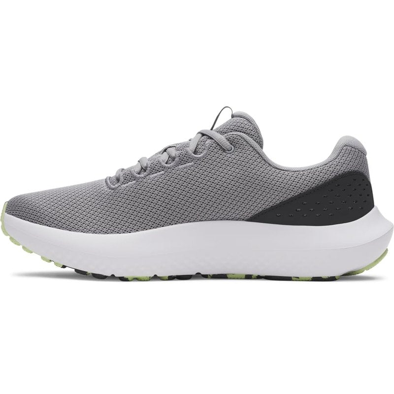 Under Armour Men's Charged Surge 4, (035) Steel/Anthracite/Lumos Lime, 8, US