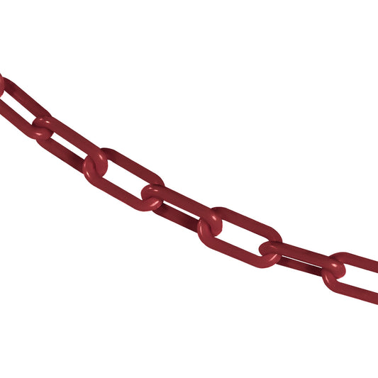 Mr. Chain Plastic Barrier Chain, Crimson, 1.5-Inch Link Diameter, 100-Foot Length (30058-100)