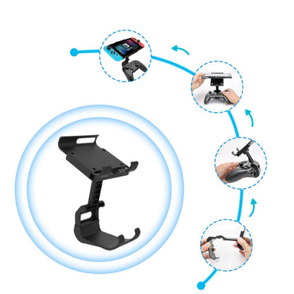 J&TOP Adjustable Mount Clip for Switch Official Pro Controller, The Original Pro Controller Clip Mount Compatible with Nintendo Switch/OLED/Lite,Black