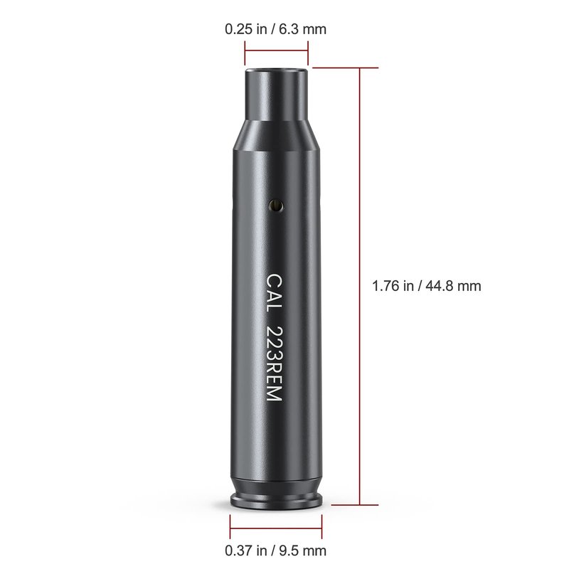 Feyachi Bore Sight 223 5.56mm Red Laser Zeroing Boresighter with 3 Sets of Batteries(Grey)