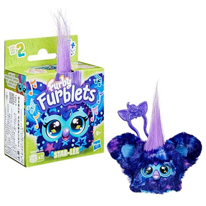 Furby Furblets Star-Lee Mini Electronic Plush Toy, Orange, White, Black