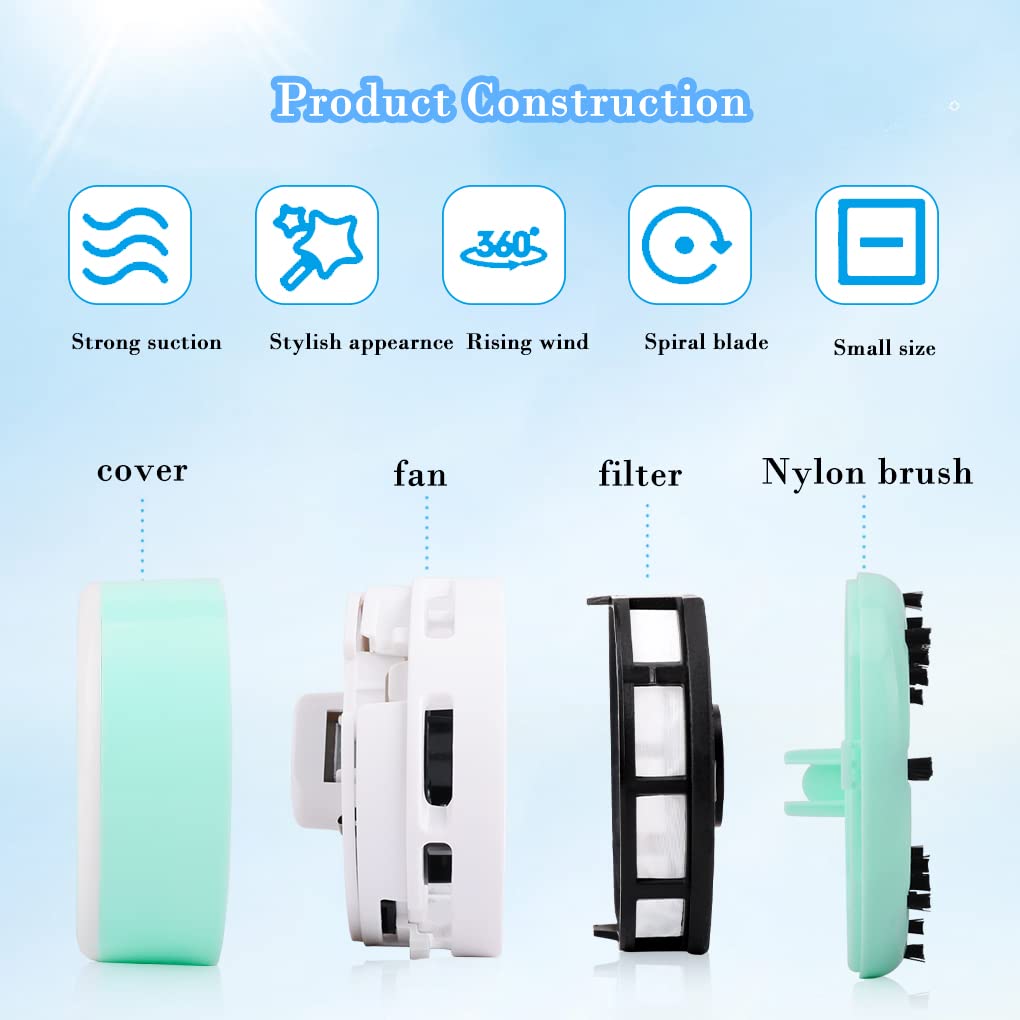 FineInno Mini Vacuum Cleaner,Desktop Vacuum,Crumb Sweeper,Desk Duster,Mini Desk Vacuum for Table,Green White