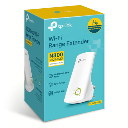 TP-Link TL-WA854RE N300Mbps WiFi Extender Booster, Internet Booster, Access Point,WiFi Repeater, WiFi Extender,App Control, WiFi Booster Range Extender, Smart Signal Indicator Light,UK Plug