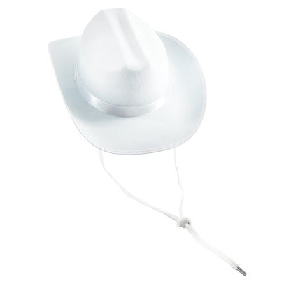 The Dreidel Company Cowboy Hat Western Hat, Dress Up Costume Clothes for Kids, Pretend Play, Party Favors (White Cowboy Hat)