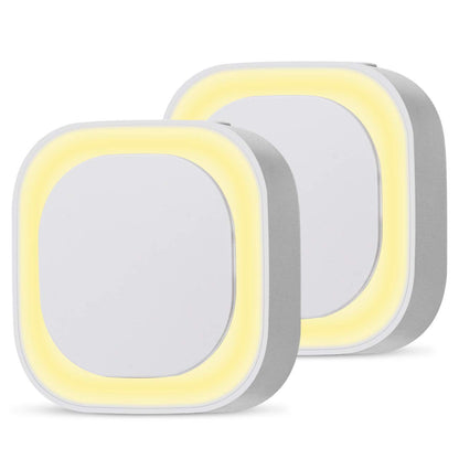 2 Pack Plug in Amber Night Light, Auto Dusk to Dawn, Soft Glow, Dimmable, Diffused Light, LED Lights for Bedroom, Kids, Bathroom, Sleep, Baby Nursery, Toddler, Hallway, Kitchen, Home Decor