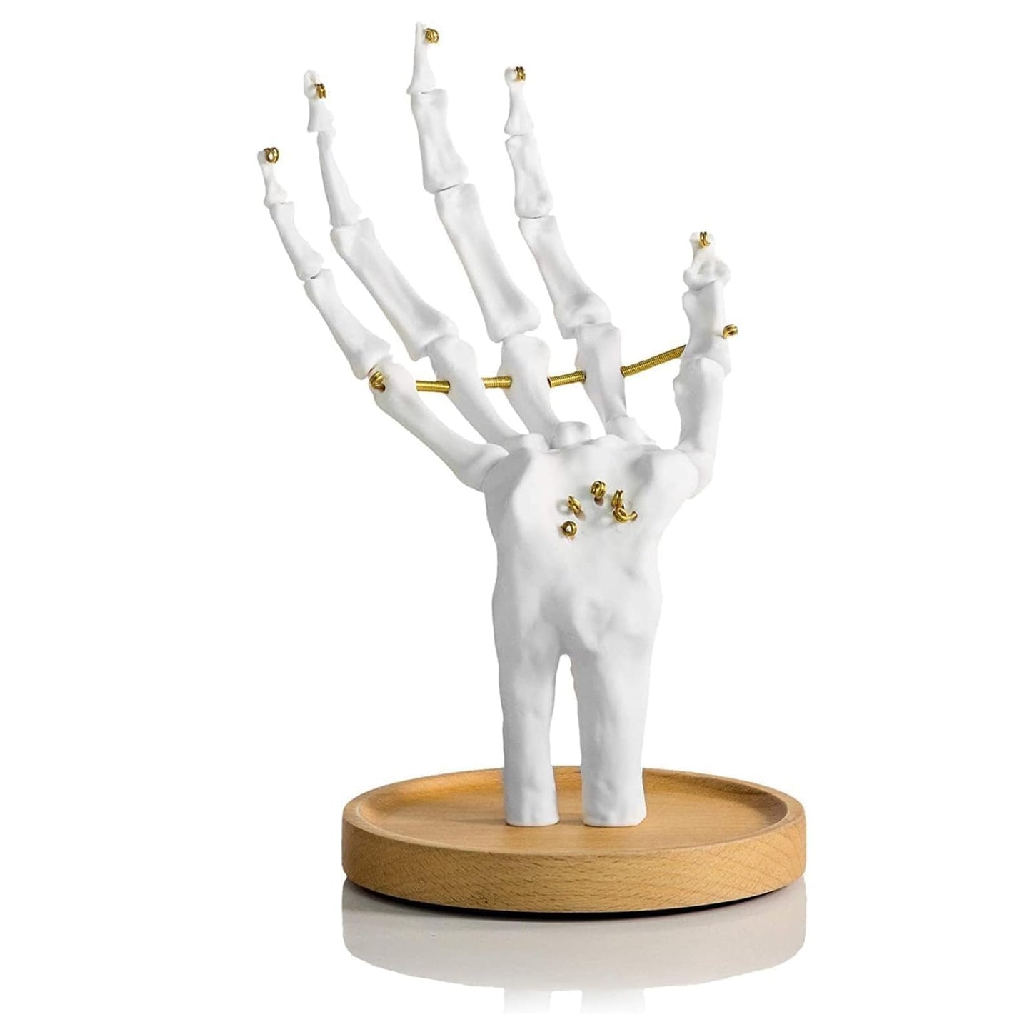 Suck UK Gothic Decor - Skeleton Hand - Gothic Home Decor - Jewelry Holder - Goth Gifts For Women - Jewelry Organizer - Halloween Decorations - Goth Desk Accessories | Ring Holder | Trinket Dish White