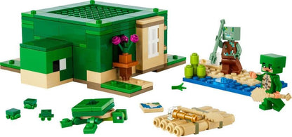 LEGO Minecraft The Turtle Beach House Animal-Care Toy for Kids, Girls and Boys Aged 8 Plus Years Old, Building Set with Characters and Figures from the Game, Gift for Gamers 21254
