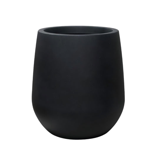 16.9 Inch Plastic Tall Planters for Outdoor Plants,Modern Black Round Tapered Flower Pot for Outdoor and Indoor Plants, Large Plant Pots with Drainage Holes and Rubber Plug for Home Garden Patio
