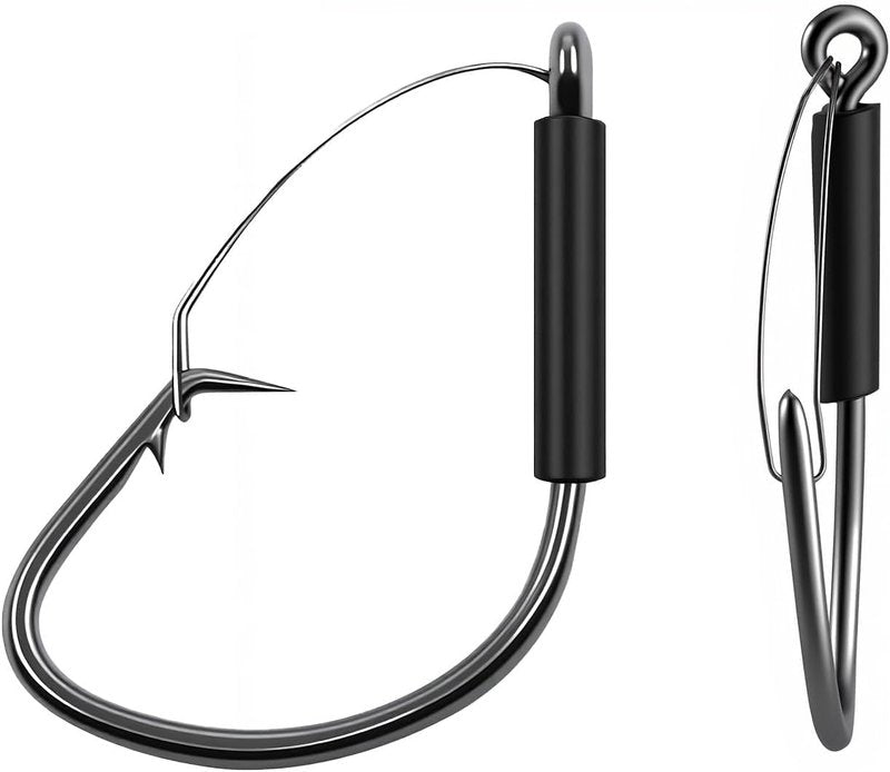 25-Pack Weedless Wacky Rig Hooks - Ultra Sharp Neko Rig Circle Hooks for Bass & Catfish | Saltwater & Freshwater
