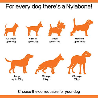 Nylabone Extreme Tough Dog Chew Toy Bones, Peanut Butter, Chicken, Bacon Flavoured, 3-Piece, Small, For Dogs Up To 11 kg