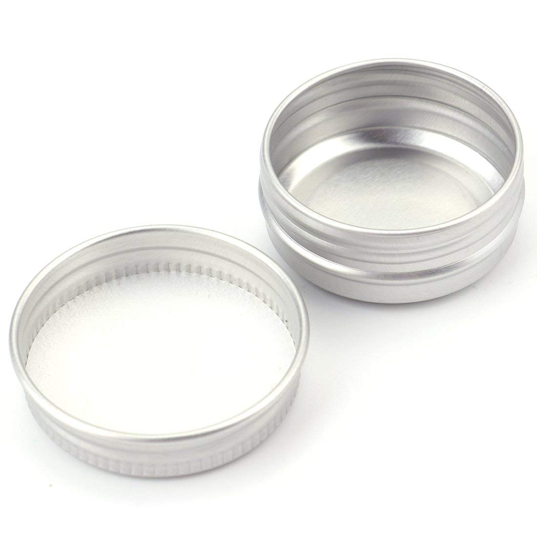 Tosnail 96 Pack of 0.5 OZ/15ML Mini Round Tins with Screw Lids Aluminum Empty Tins Metal Storage Tin Jars Spice Containers Travel Tin Cans