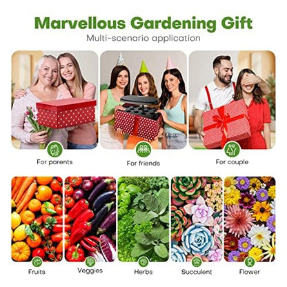 Ahopegarden Indoor Garden Hydroponics Growing System: 12 Pods Plant Germination Kit Garden Kit Growth Lamp Countertop with LED Grow Light Hydrophonic Planter Grower Harvest Vegetable Lettuce