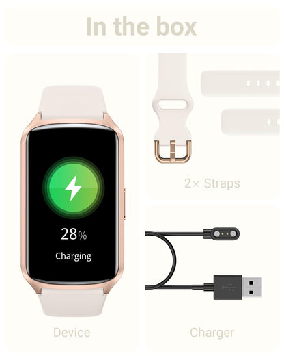 Amzhero Health Fitness Tracker with 24/7 Heart Rate, Blood Oxygen, Blood Pressure, Sleep Tracker, 5ATM Waterproof Activity Trackers with Step Tracker, Pedometer (S & L Bands Included)