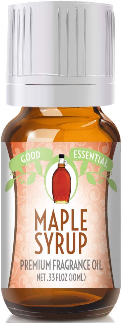 Good Essential - Professional Maple Syrup Fragrance Oil 10ml for Halloween, Christmas Diffuser Candles Soaps, Lotions Perfume 0.33 fl oz - Maple Syrup Fragrance Oil for Candle Making