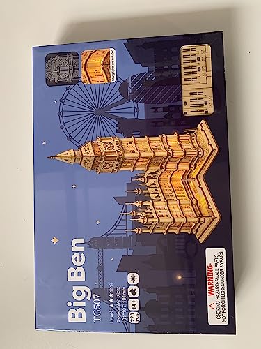 ROWOOD 3D Wooden Puzzle Big Ben Model Kit for Adults to build, DIY Wooden Model Building Construction Craft Kits, Ideal as Christmas And Birthday Gift