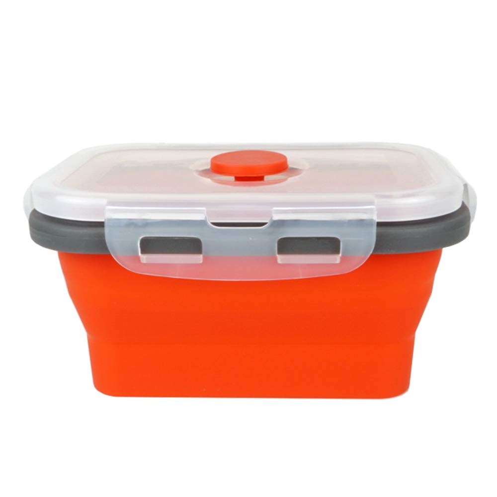 Ecomorning 3Piece Round Collapsible Lunch Container Silicone Food Storage Containers Collapsible Camping Bowl with Airtight Silicone Lids, Microwave, & Freezer Safe, 350ML