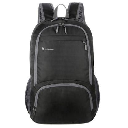 30L Backpack Foldable Waterproof Backpack High Capacity Ultralight Rucksack Sturdy Durable Daypack for Hiking Daypack Packable Camping Travel Outdoor Sport Knapsack for Men Women (black)