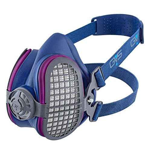 GVS SPR456 Elipse P100 Nuisance Dust Half Mask Respirator with replaceable and reusable filters included, M/L Size