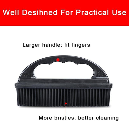 Godiyyer Rubber Pet Hair Removal Brush Lint & Hair Removal Cat Dog Hair Remover Brush Pet Hair Removal Tool Silicone Lint and Debris Remover for Cleaning,Grooming,Lint and Fur Removal,Home (Red&Black)