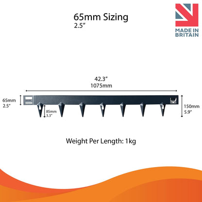 CORE EDGE Lawn Edging | Flexible Decorative Steel Edging Garden Border Edging Lawn Edging Strip Garden Border with a 65mm face Height (Corten)