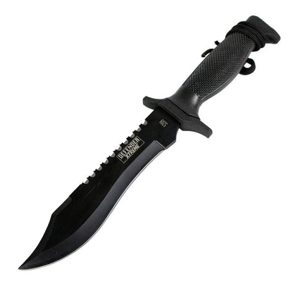 Defender Xtreme 12" Tactical Bowie Survival Hunting Knife w/Sheath Military Combat Fixed Blade