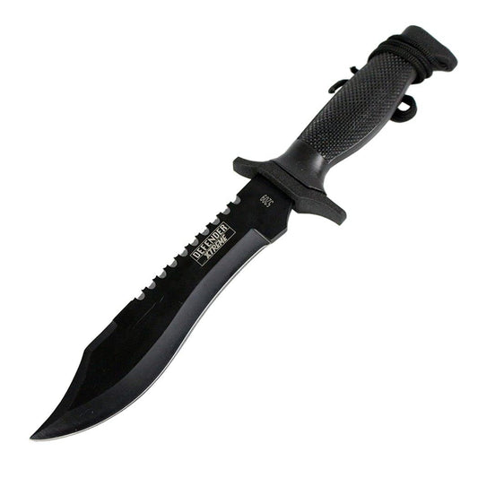Defender Xtreme 12" Tactical Bowie Survival Hunting Knife w/Sheath Military Combat Fixed Blade