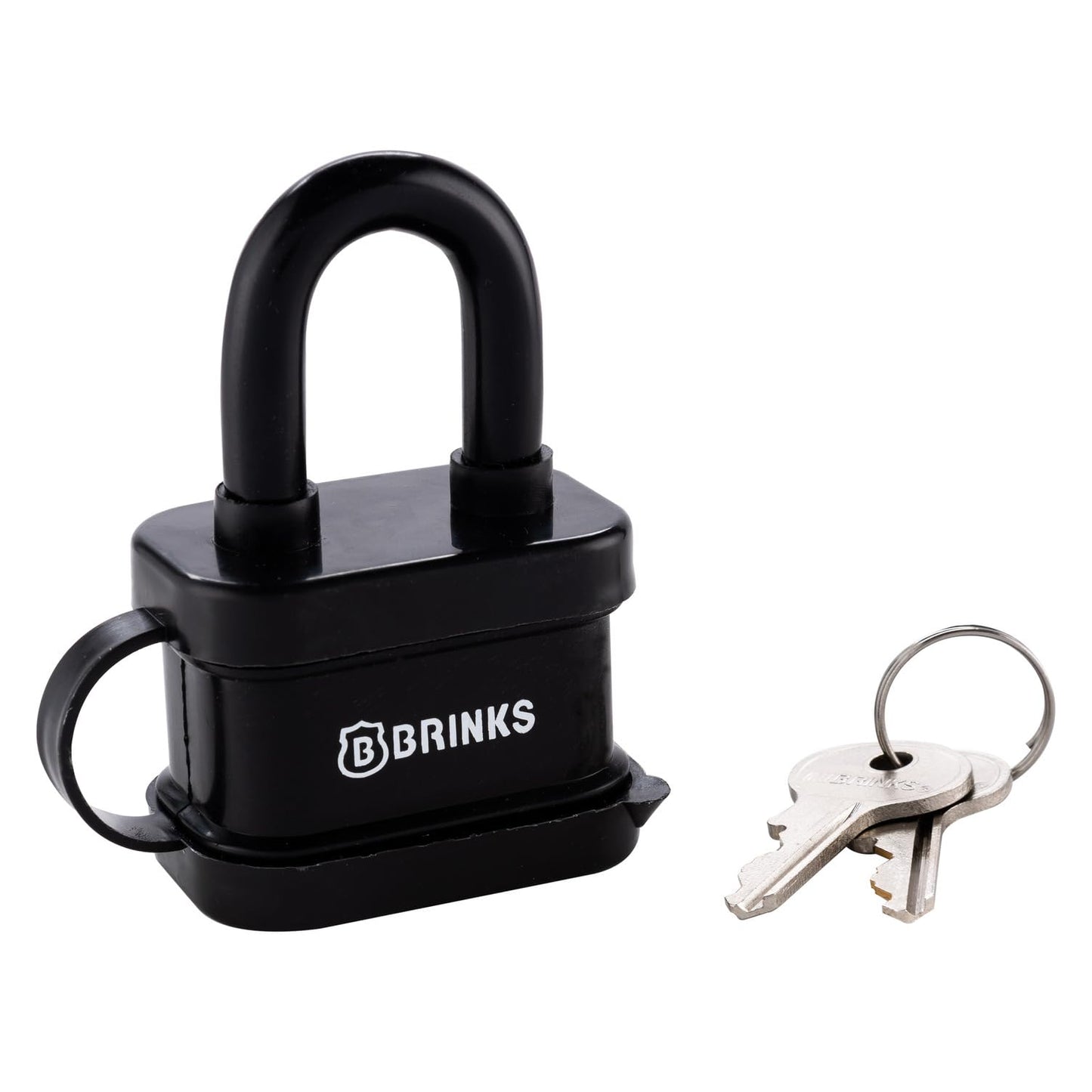 BRINKS - 40mm Laminated Steel Weather Resistant Padlock - Vinyl Wrapped and Chrome Plated with Hardened Steel Shackle(Color May Vary)