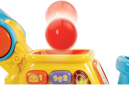 VTech POP and Drop Digger, Educational Push Along Digger for Toddler, Toy Gift for 12 Months to 2 3 Years Boys and Girls. English Version
