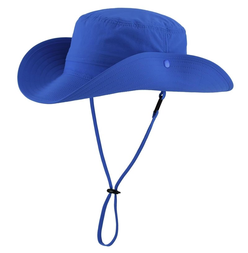 Connectyle UPF 50+ Fishing Hat for Men and Women UV Protection Boonie Hat Breathable Cowboy Hat Summer Travel Hat Royal Blue