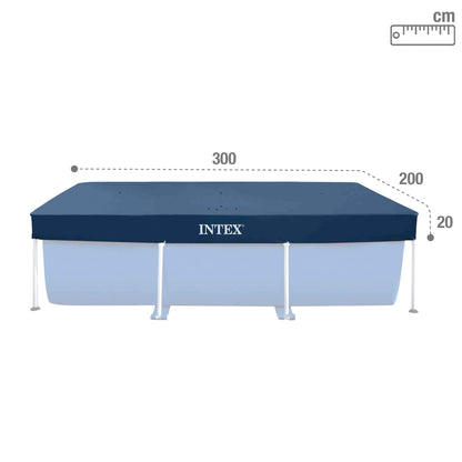 INTEX | Debris/Weather Cover for 3m x 2m Frame Pools - 28038, Rectangular, Blue