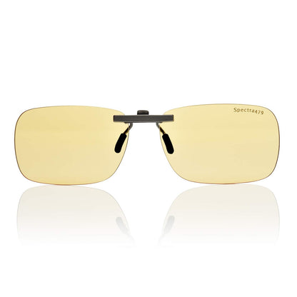 Blue Light Blocking Clip On Glasses - Effective Computer Glasses for Men and Women, Durable Lightweight Design Reduce Eyestrain, Headaches for All Day Screen Time and Gaming Protection (Daytime Lens)