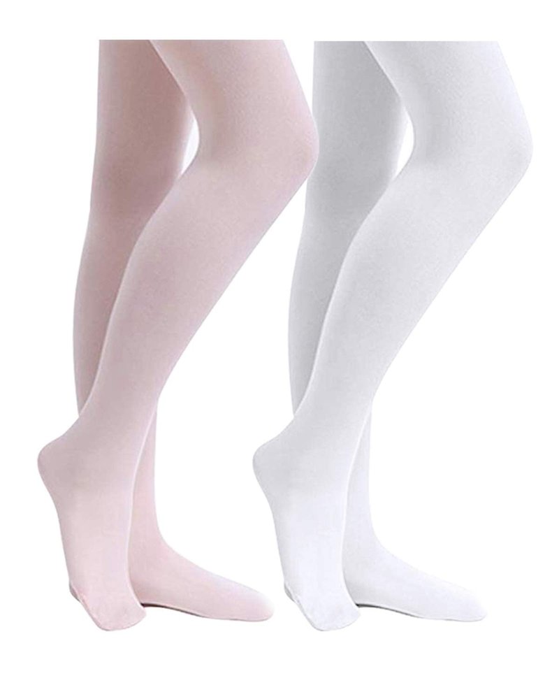 Stelle Girls' Ultra Soft Pro Dance Tight/Ballet Footed Tight(Toddler/Little Kid/Big Kid),BP+WT,XS