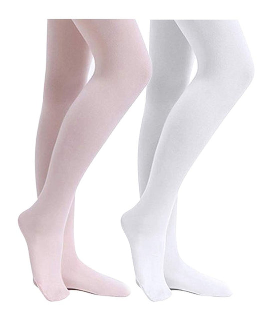 Stelle Girls' Ultra Soft Pro Dance Tight/Ballet Footed Tight(Toddler/Little Kid/Big Kid),BP+WT,XS