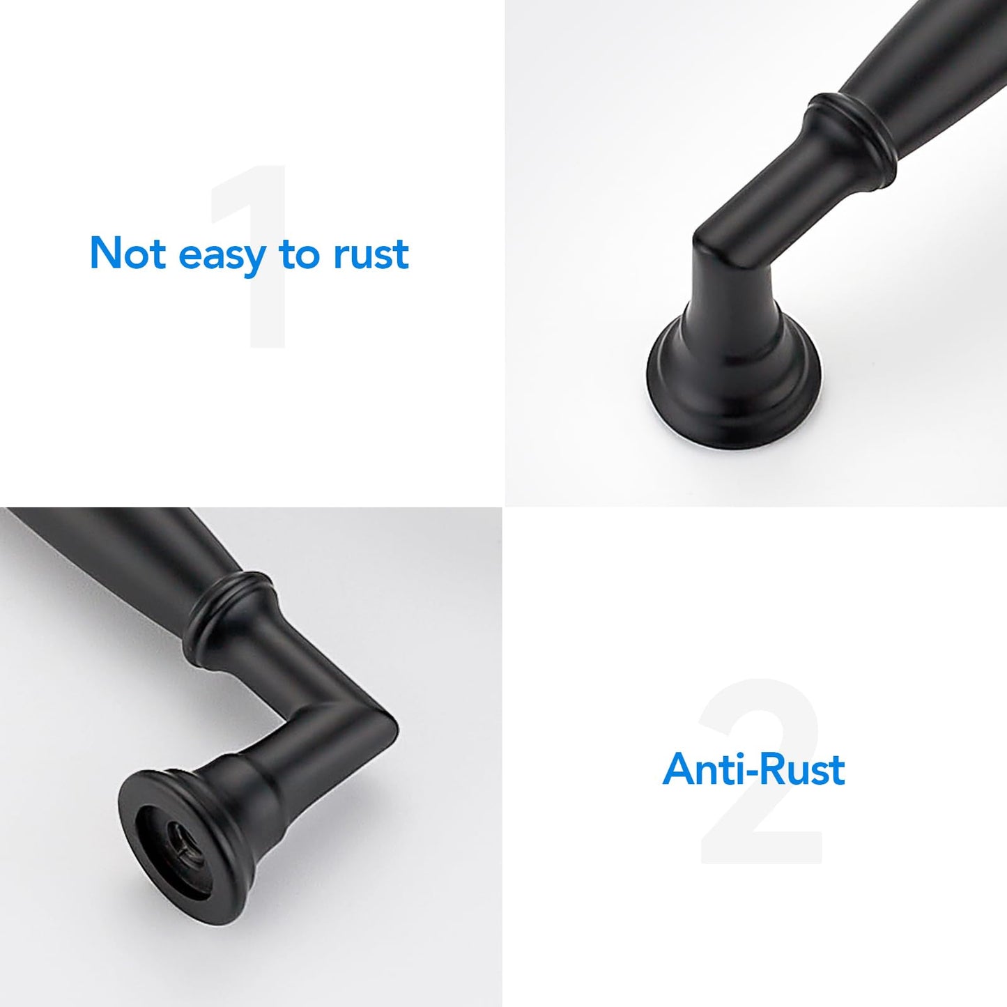 HOME EDIT 20 Pack 3-3/4 Inch Matte Black Cabinet Handles Solid Zinc Alloy Pulls for Kitchen, Dresser, Closet & Bathroom Cabinets Hardware