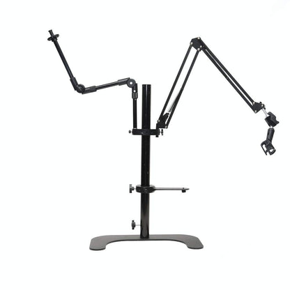 Glide Gear DST100 Desktop Tabletop C-Stand Studio Podcast Live Streaming Meeting Selfie Live Multi Mount Video Camera Light Stand
