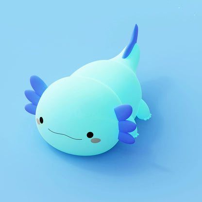 DREAMING MY DREAM Axolotl Night Light for Kids,Cute Axolotl Gifts lamp Rechargeable Light Table Bedside Lamp,LED Animal Silicone Nursery Night Lamp Cute Room Decor for Kids Girls Boys