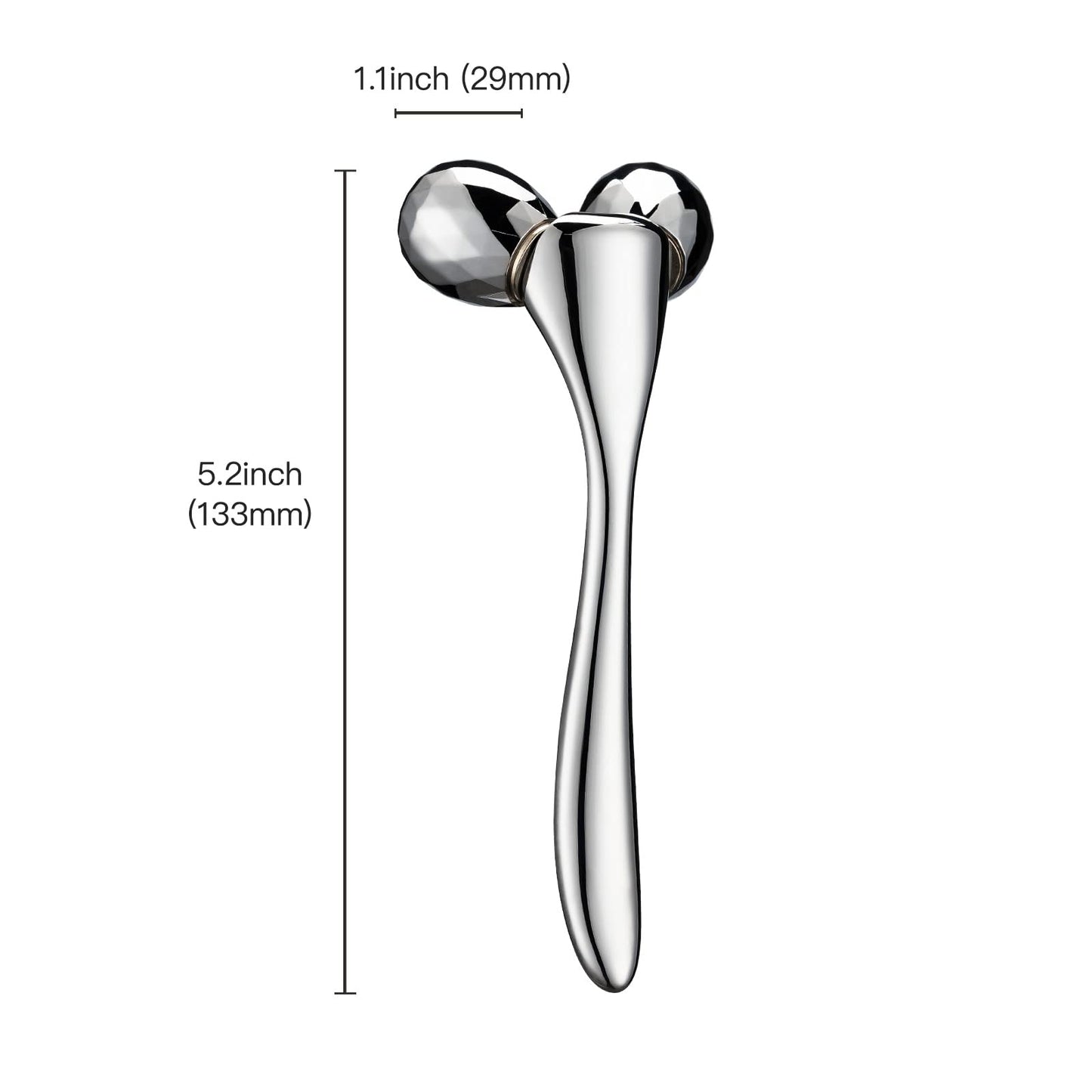 Tekson Faical Roller Massager, 3D Metal Face Massage Tool for Reduce Puffiness, Remove Eye Wrinkles, Face Lift, Increase Firmness, Anti-Aging, Skin Tightening (Zinc Alloy)