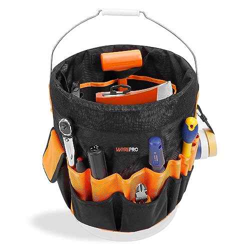 Bucket Tool Organizer, Bucket Organizer with 30 Pocket, Tool Organizer for 5 Gallon Bucket, Storage Bag for Bucket(Bucket not Included)