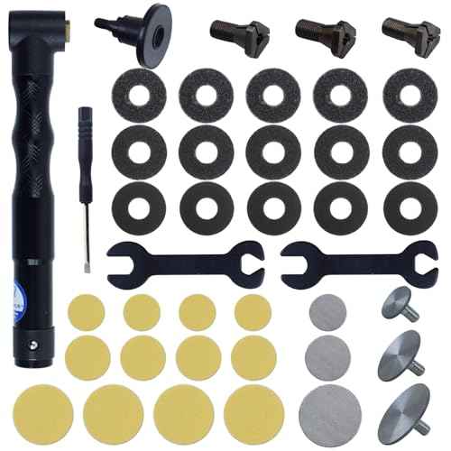 90 Degree Flex Shaft Rotary Tool Handpiece, 41pcs Right Angle Flexiable Shaft Handle Attachment Set Compatible with Flex Shaft Grinder, Bench Polisher, Electric Drill