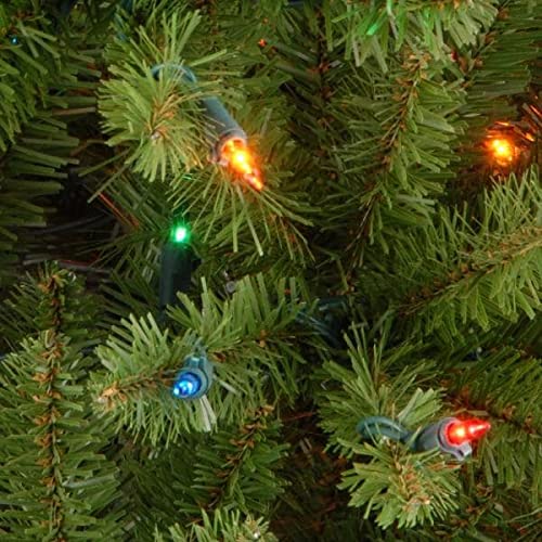 National Tree Company Artificial Pre-Lit Mini Christmas Tree, Green, Kingswood Fir, Multicolor Lights, Includes Stand, 3 Feet