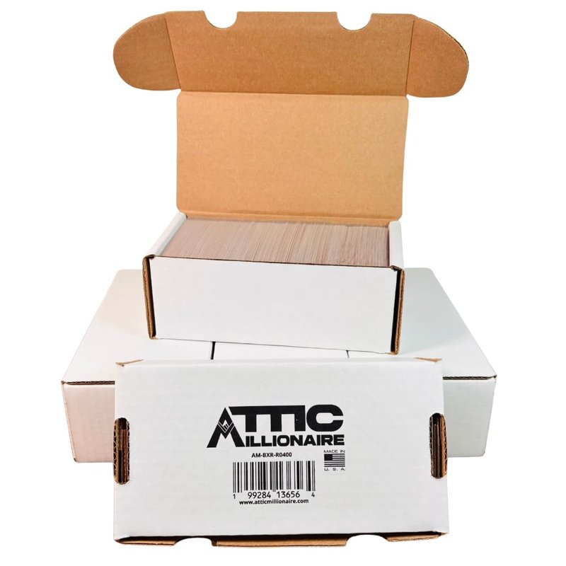 Attic Millionaire (5 Pack) 400-Count Trading Card Storage Box - MADE IN THE USA - Responsibly-Sourced - Trading Card Storage Box for Sports Cards, PTCG, MTG, and other Gaming Cards